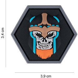 Σήμα Καουτσούκ Hexagon Skull Viking