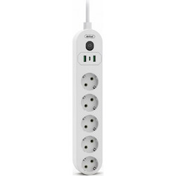 Πολύπριζο Ασφαλείας 5 Θέσεων 2200W με Καλώδιο 2m Andowl Q-PX560