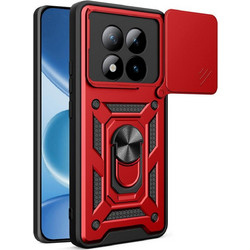 Bodycell Armor Slide Θήκη με Κάλυμμα Κάμερας & Ring Holder Red (Xiaomi Redmi Note 15 Pro 4G)