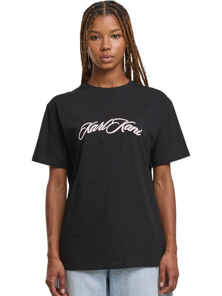 KARL KANI CURSIVE OVERSIZED T-SHIRT KW261-014-2-BLACK Μαύρο