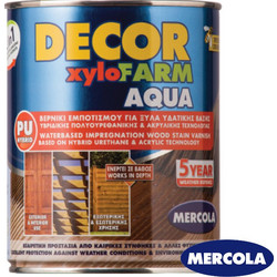 ΙΡΟΚΟ Mercola Decor Xylofarm Aqua Προστατευτικό βερνίκι εμποτισμού PU 2σε1 νερου για ξύλα 750ml Σατινε