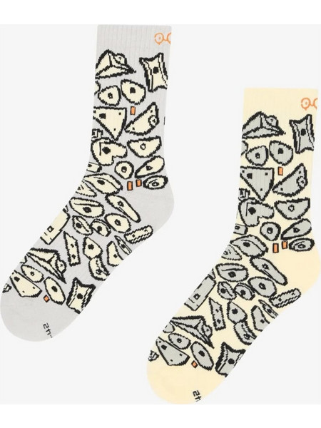 YY Vertical Rock Socks Spray Wall Ανδρικές Κάλτσες με Σχέδια Γκρι