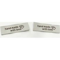 100 ΤΕΜ HAND MADE WITH LOVE 52mm x 15mm 0501241