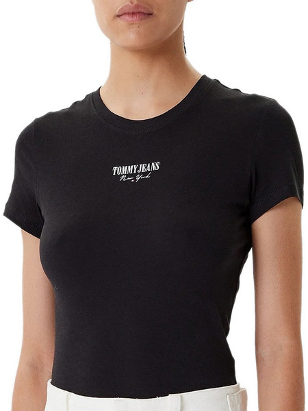 TOMMY HILFIGER Γυναικείο T-Shirt Slim Essential Logo - Απαλό & Ελαστικό