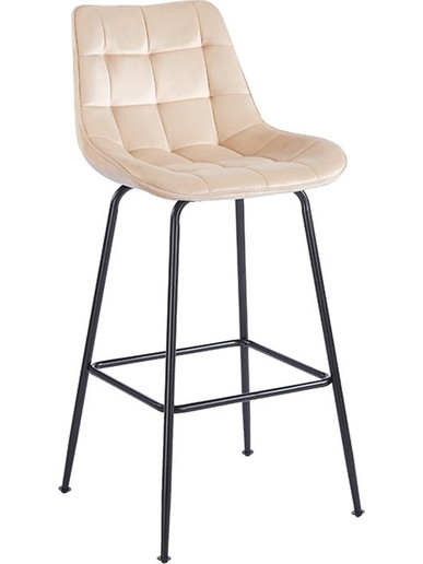 ERMINA BEIGE VELVET ΥΦΑΣΜΑ 75εκ. ΣΚΑΜΠΟ ΜΕΤΑΛΛΙΚΟ 49X50X75-104εκ