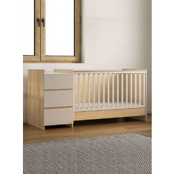Casababy Combo Maxi 4 in 1 Πολυμορφική Κούνια για Στρώμα 70x140cm Καφέ