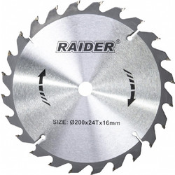 RAIDER Δίσκος κοπής ξύλου Φ16/Φ200/24Δόντια 163130