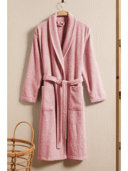 Stewehome Μπουρνούζι unisex από 100% βαμβάκι με γιακά σάλι ανθεκτικό και γρήγορο στέγνωμα Πούδρα
