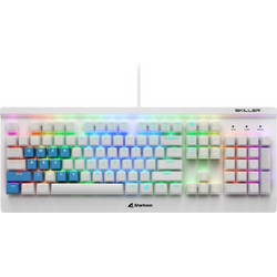 Sharkoon Shark Skiller Mech SGK3 Μηχανικό Gaming Πληκτρολόγιο με Kailh Blue Διακόπτες RGB White