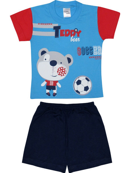 Βρεφική πυζάμα Teddy, ψιλή πλέξη υφάσματος, Βαμβακερή 100%
