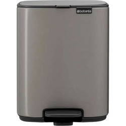 Brabantia BO Κάδος Απορριμμάτων Μεταλλικός 7 Lt. I Platinum