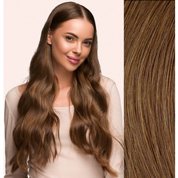 Extensions Κερατίνης Indiva - Τούφες Remy Καστανό Ψυχρό 8, 60-65cm