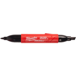 Milwaukee 4932501155 - Μαρκαδόρος μαύρος 2-σε-1 διπλής μύτης INKZALL(TM) Πλατιά μύτη / Λεπτή