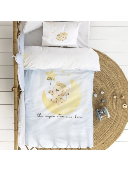 Κουβερλί Κούνιας Tiggy Nima Kids Γαλάζιο 100x140