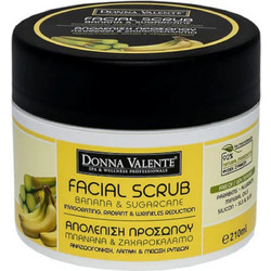 Donna Valente Banana & Sugarcane Φυτικό Μανδελικό Scrub Προσώπου 210ml