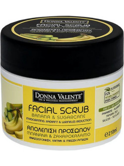Donna Valente Banana & Sugarcane Φυτικό Μανδελικό Scrub Προσώπου 210ml
