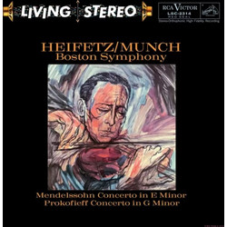 Heifetz / Munch & Boston Symphony Orchestra - Mendelssohn: Concerto In E Minor / 2LP 45RPM