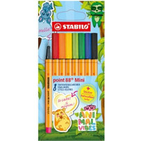 Stabilo Point 88 Mini Μαρκαδόροι Σχεδίου Σετ 8 Χρώματα ''Animal Vibes'' 688/8-07