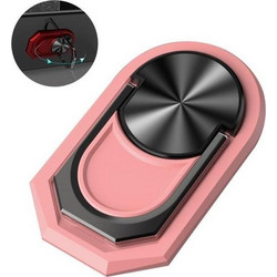 360 Rotate Holder Finger Ring Mobile Phone Stand Holder σε Ροζ Ροζ Πλαστικό