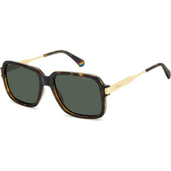 Polaroid Eyewear PLD6220/S/X 086UC Γυναικεία Γυαλιά Ηλίου Τετράγωνα Ταρταρούγα Χρυσό με Μαύρο Polarized Φακό