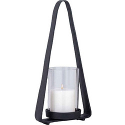 LUMINOUS ΦΑΝΑΡΙ 49x14x23cm ΑΛΟΥΜΙΝΙΟ ΜΑΥΡΟ ΓΥΑΛΙ LIBERTA 034382