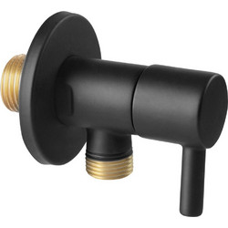 Γωνιακός διακόπτης ροής Μαύρος Z296-BL FERRO 1/2x1/2"