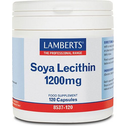 Lamberts Soya Lecithin Συμπλήρωμα Διατροφής με Λεκιθίνη 1200mg 60 Κάψουλες