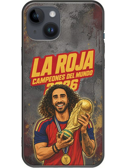 Θήκη La Roja Campeones del Mundo - Marc Cucurella iPhone 15 Plus Black TPU (Μαύρη Σιλικόνη)
