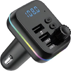 FM Transmitter Bluetooth Αυτοκινήτου με USB, USB-C PD, QC 3.0 και RGB Φωτισμό C44
