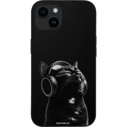 Sonique Men's Edition Back Cover Black με Σχέδιο «Audio Kitten» (iPhone 14)