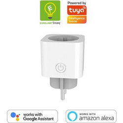 Eurolamp Smart Πρίζα WiFi με Διακόπτη & Μετρητή Λευκή (147-77912)