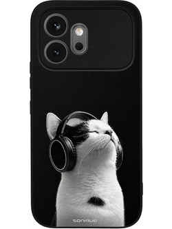 Sonique Men's Edition Θήκη (Honor 600 5G) με Σχέδιο «Audio Kitten - White»