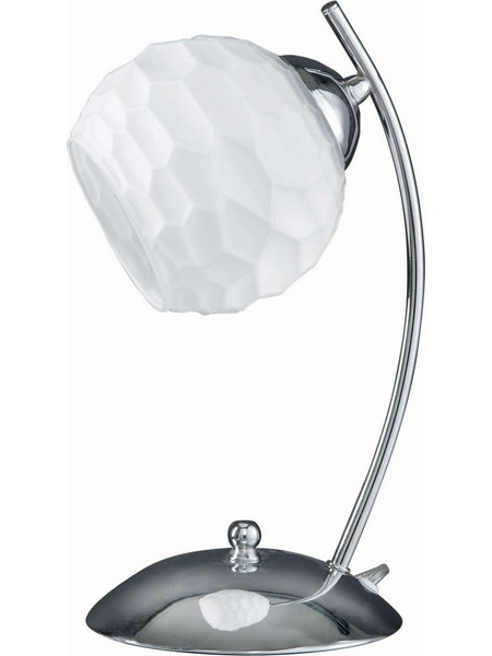Arkolight 1204-11 Πορτατίφ Ε27 Λευκό Ασημί Φ20xΥ31cm