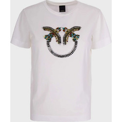 PINKO QUENTIN T-SHIRT JERSEY RICAMO 100535A33F-Z05 White