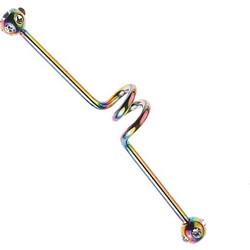 Sequoia Σκουλαρίκι Piercing barbell/μπάρα Ατσάλι I-00473-2 (1.6*45*5*5)