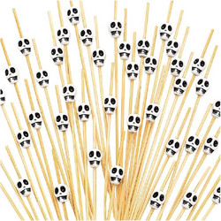 THE BARSTARDS Ξυλάκι Διακόσμησης Skull White 13εκ 100τμχ