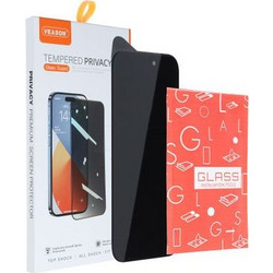 Tempered Glass Veason για iPhone 15 Plus - 6D, Privacy, Full Glue