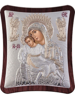 Εικόνα χριστιανική με φιλμ ασημιού 925 / Διάσταση 21.00X25.00 / SLEVORI - 00135TBR1RWD