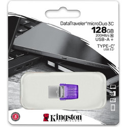 Kingston DataTraveler microDuo 3C G3 128GB USB Stick 3.2 Gen 1 με USB-A & USB-C