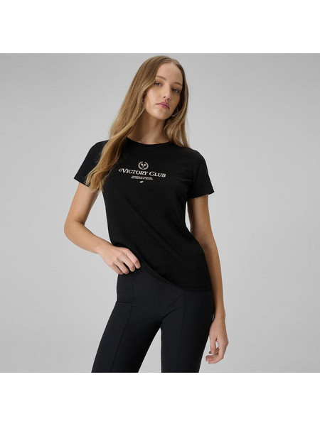 4F Γυναικείο Κοντομάνικο T-shirt Μαύρο 4FWSS26TTSHF2724-20S