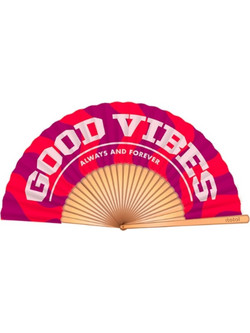 Βεντάλια Ξύλινη με Ύφασμα i-Total IGood Vibes 23cm XL3156