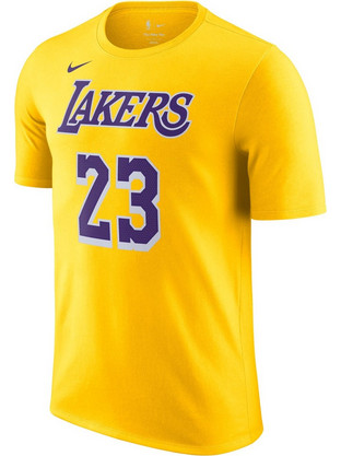 Nike Los Angeles Lakers NBA Ανδρικό Αθλητικό T-Shirt Κίτρινο DR6380-734