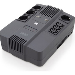 Digitus DN-170110 UPS Line Interactive 600VA 360W Καθαρού Ημιτόνου με 7 Πρίζες
