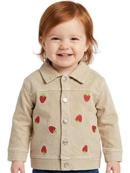 Baby Buu βρεφικό λεπτό τζιν μπουφάν Strawberry Cutie