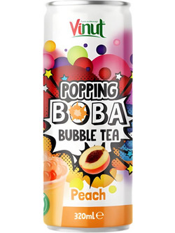 Τσάι Ροδάκινο Vinut Popping Boba Bubble Tea Peach Flavor