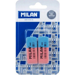 MILAN γόμα 620 BCM10100MP για μολύβι και στυλό, 53 x 20 x 8mm, σετ 2τμχ