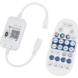 GLOBOSTAR(R) 73450 MATRIX Pixel Addressable RGB Controller DC 5-24V IP20 - WiFi 2.4GHz + Bluetooth + RF 2.4GHz Ασύρματο Χειριστήριο + SPI/TTL + 2048 IC - M10.5xΠ4.5xΥ1.5cm
