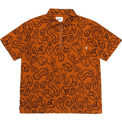 Huf Γυναικεία κοντομάνικη μπλούζα Groovy Zip Work Shirt WBU0022-BTORG