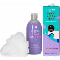 I Love A Good Night's Sleep Bath & Shower Treats Shower Gel 500ml + Sponge 1τμχ