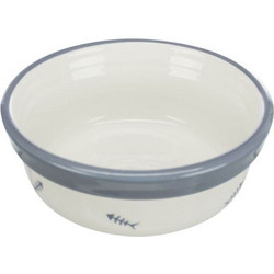 Trixie Κεραμικό Πιάτο Άσπρο/Μπλε 300ml/12cm